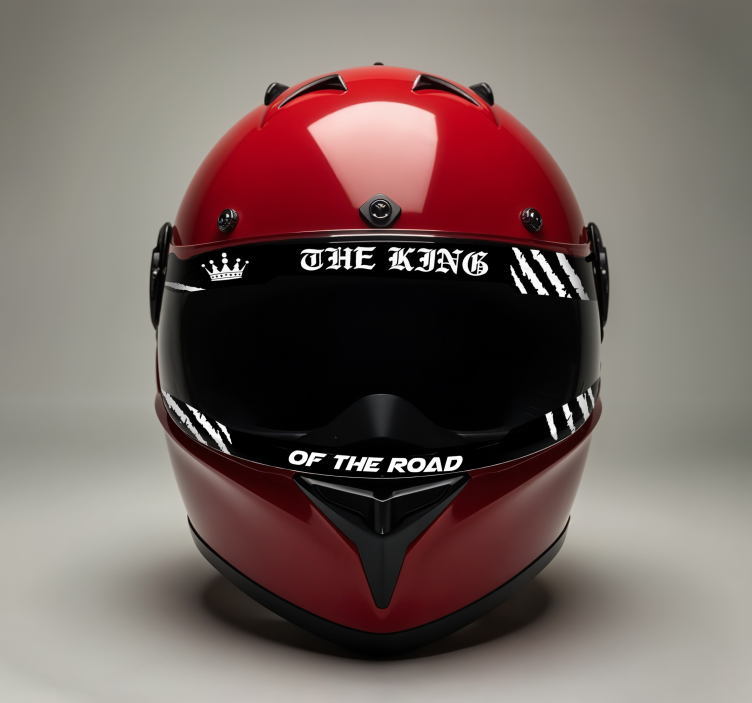 The king visor motorbike sticker - TenStickers