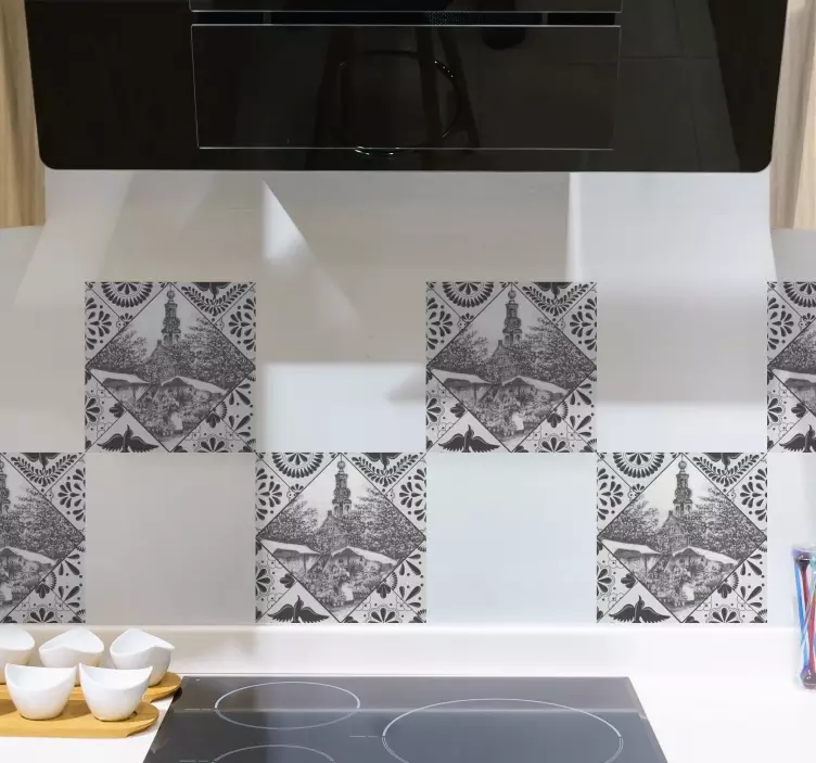 Tile sticker vintage decorative design - TenStickers