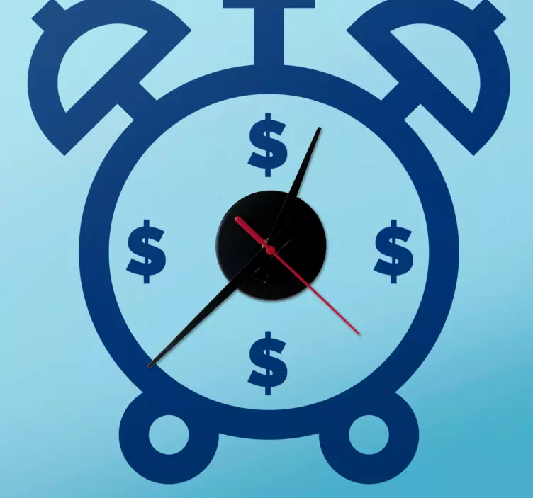Timepiece Cash clock wall sticker - TenStickers
