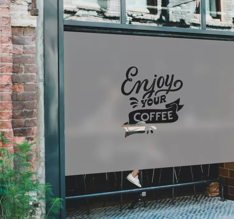 Translucent logo shop window sticker - TenStickers