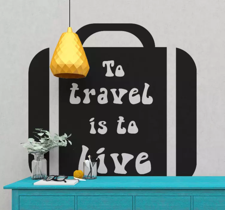 Travel Case Quote location sticker - TenStickers