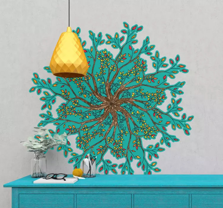 Tree of life mandala form tree wall sticker - TenStickers