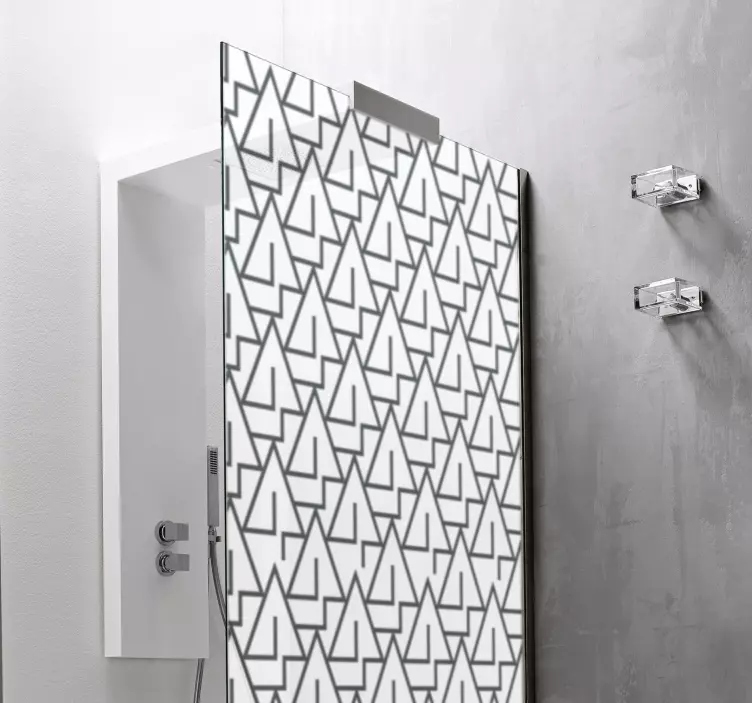 Triangles shower screen sticker - TenStickers
