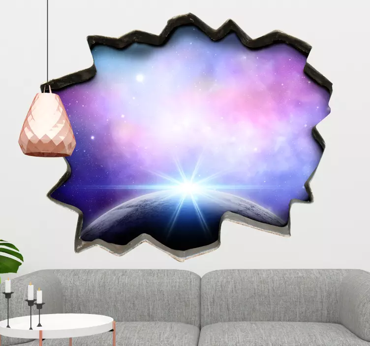 trompe l'oeuvre views cosmos wall sticker - TenStickers