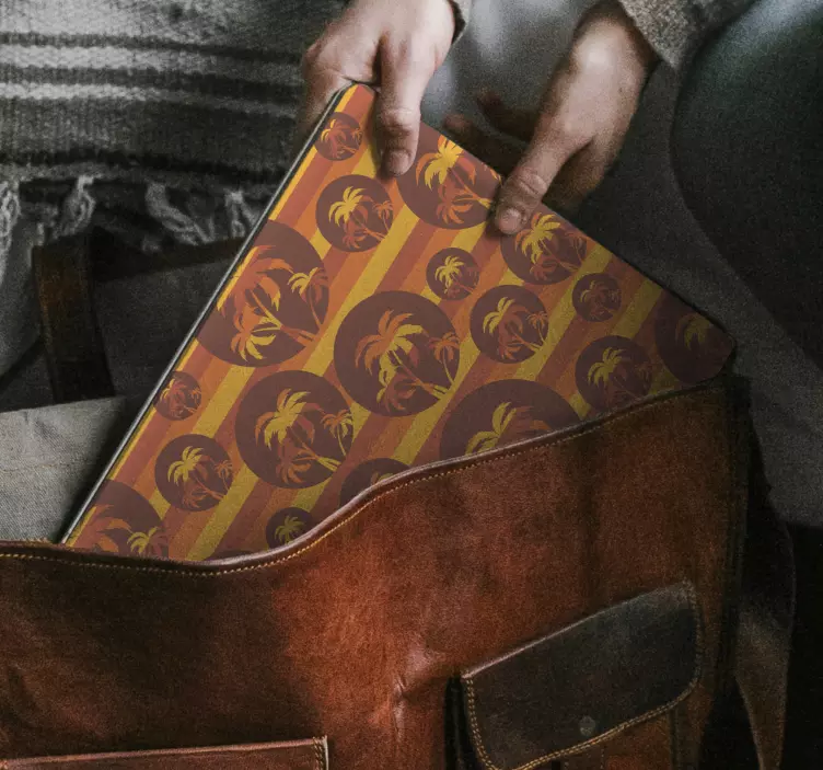 Tropical Palm Pattern laptop skin - TenStickers