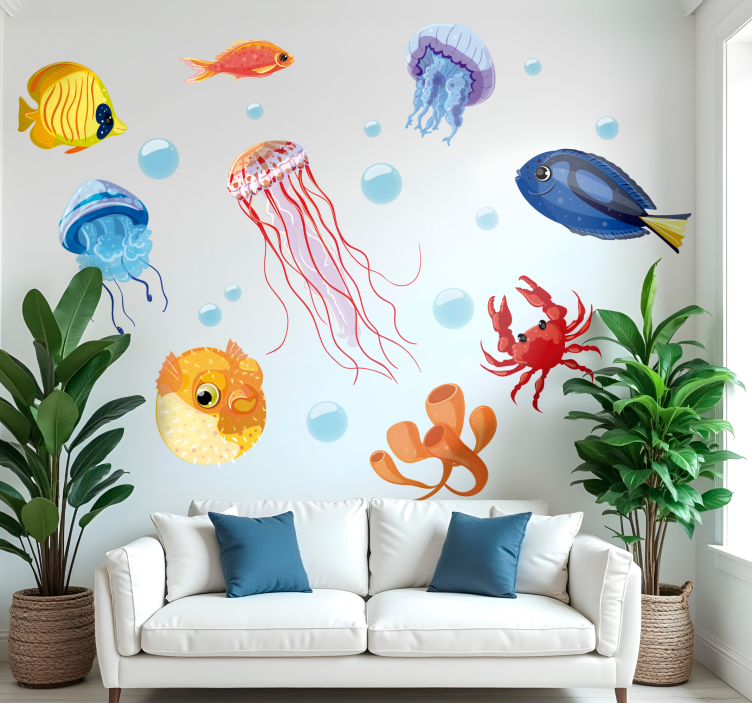 Underwater motif wall decal - TenStickers