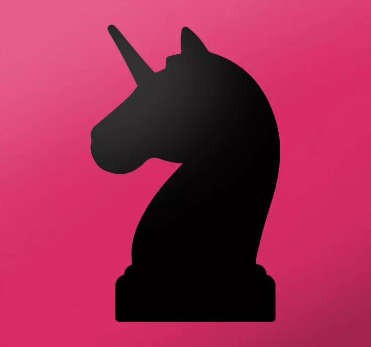 Unicorn Chess Piece sticker - TenStickers