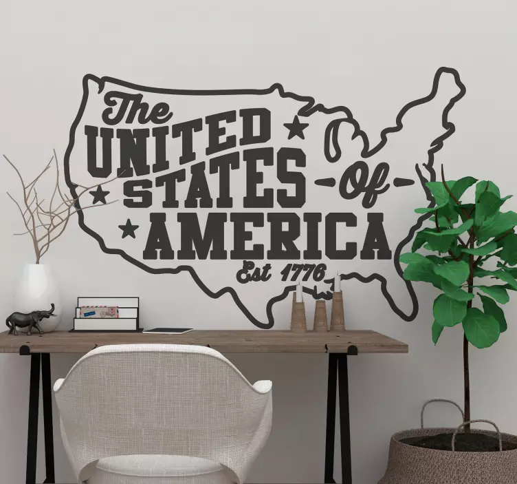 UNITED STATES OF AMERICA location sticker - TenStickers