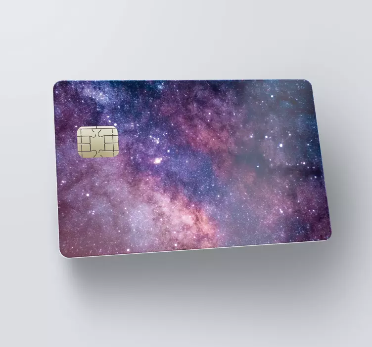 Galactic universe credit card sticker - TenStickers