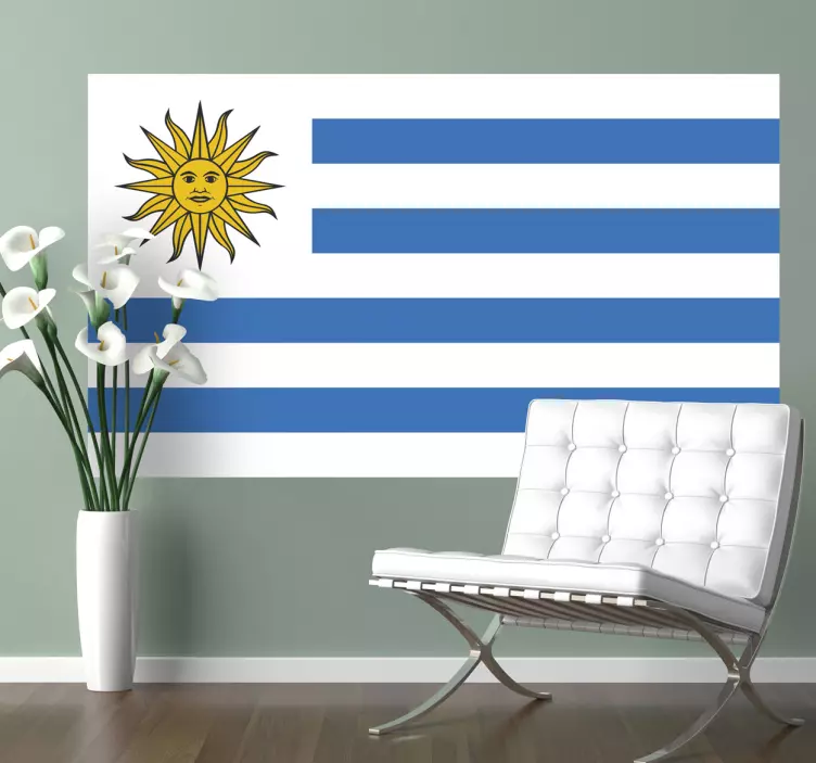 Uruguay National Flag city wall sticker - TenStickers