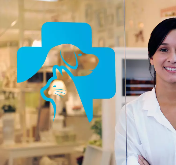 veterinary window sticker - TenStickers