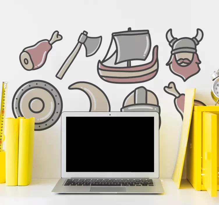 Viking theme wall sticker - TenStickers