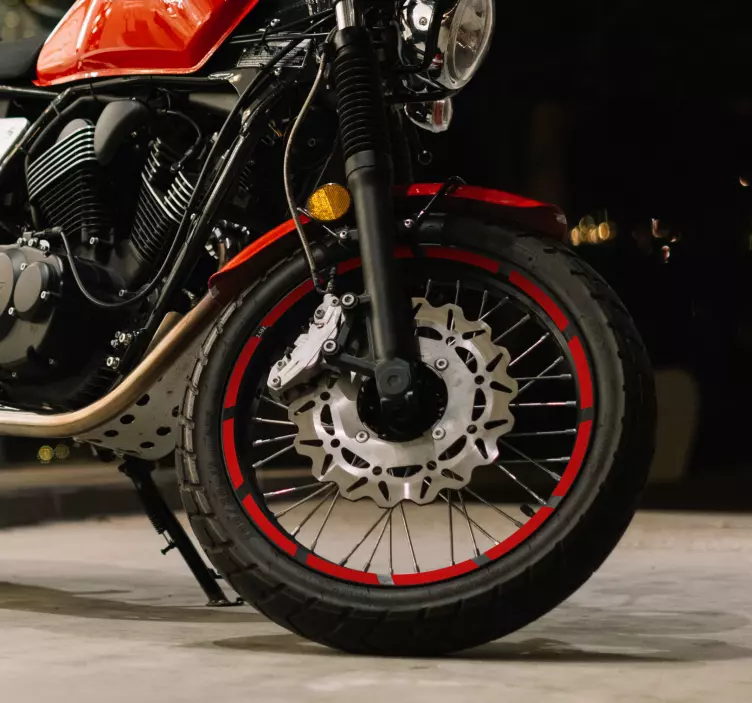 Single-colour wheel rims motorbike sticker - TenStickers