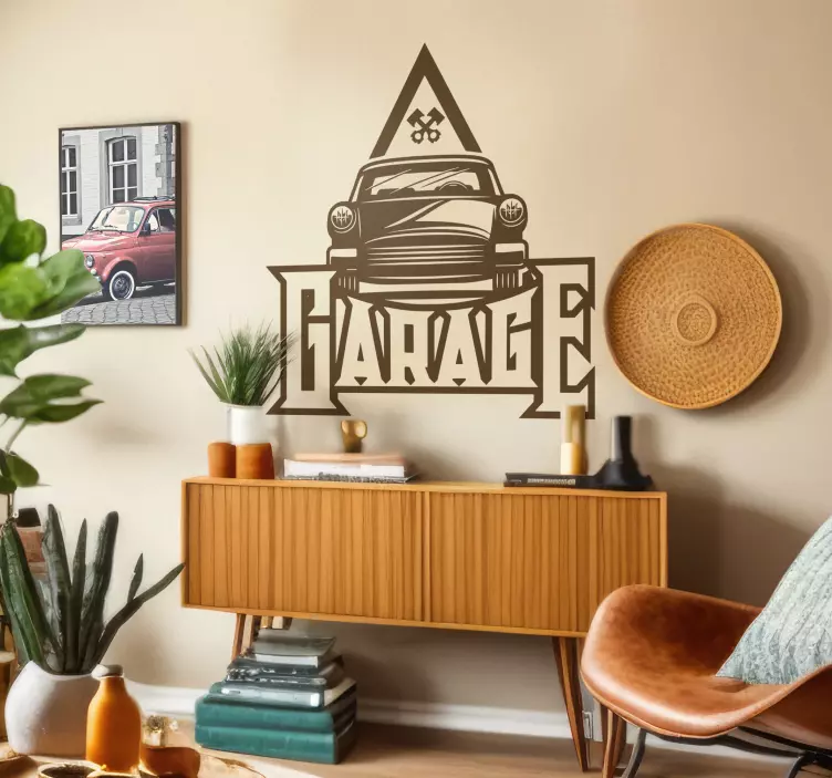 Vintage garage car vinyl decal - TenStickers