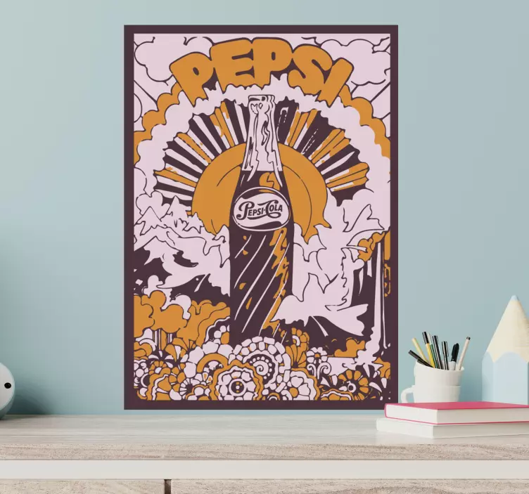 Vintage soda artwork object sticker - TenStickers