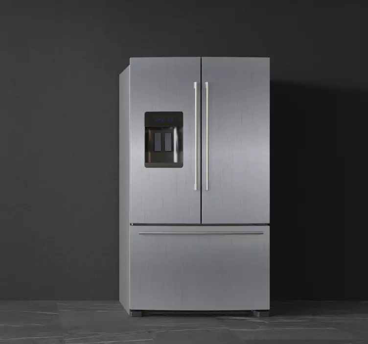 Vinyl Refrigerator Steel fridge sticker - TenStickers
