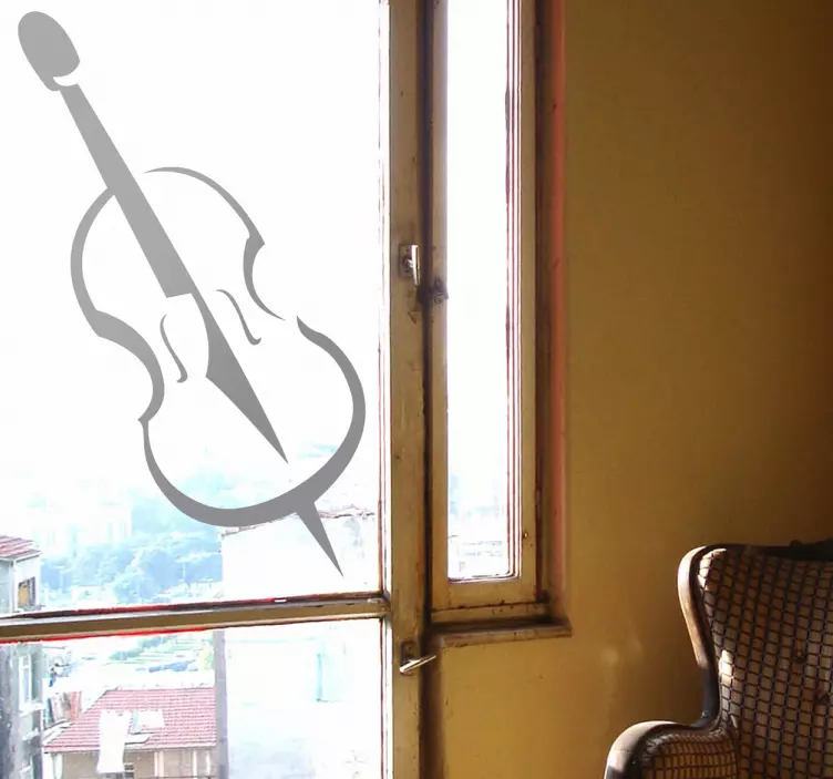 Violin Music Wall Sticker - TenStickers