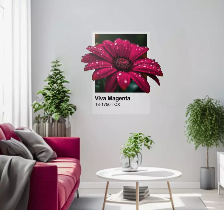 Viva Magenta color wall sticker - TenStickers