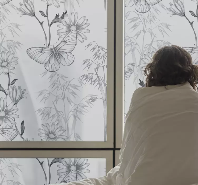 Vlinder glass decorative window sticker - TenStickers