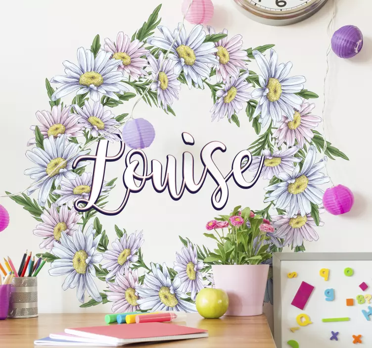 Wall sticker botanical name composition - TenStickers