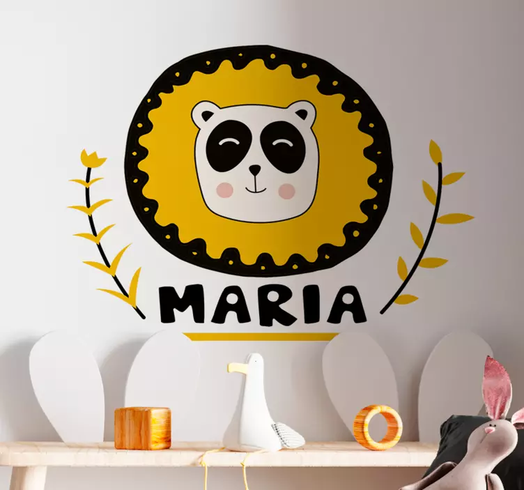 Wall sticker for kids customizable panda art - TenStickers