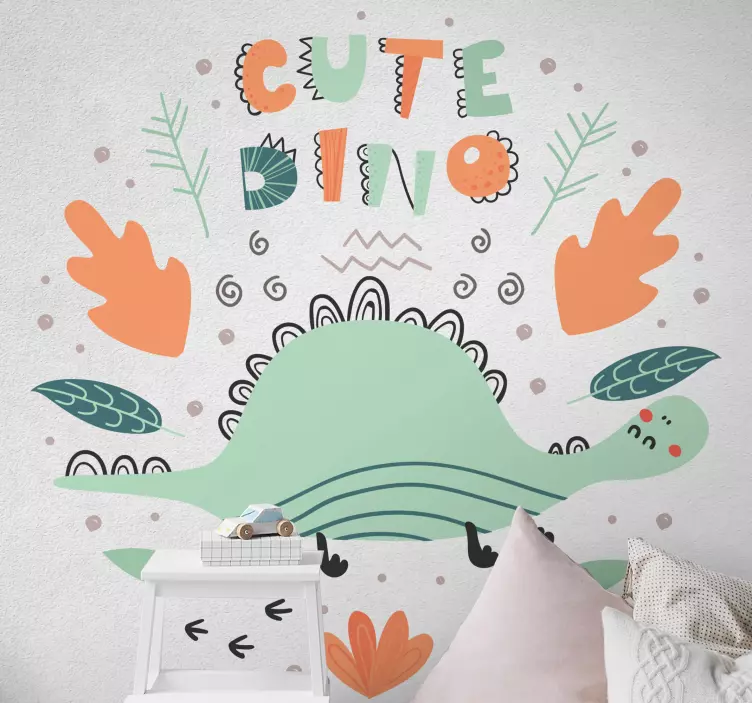 Wall sticker for kids cute dino design - TenStickers