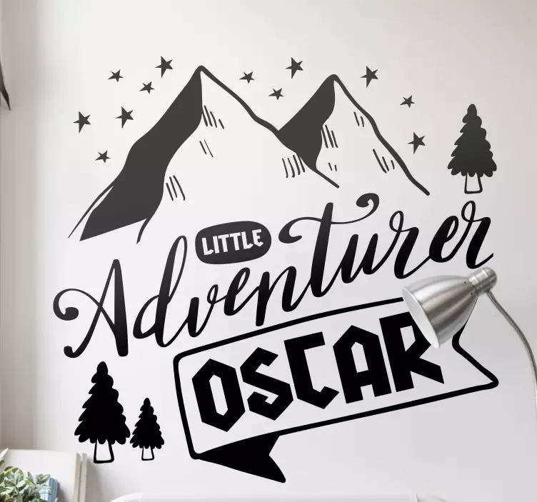 Wall sticker for kids mountain adventure scene - TenStickers