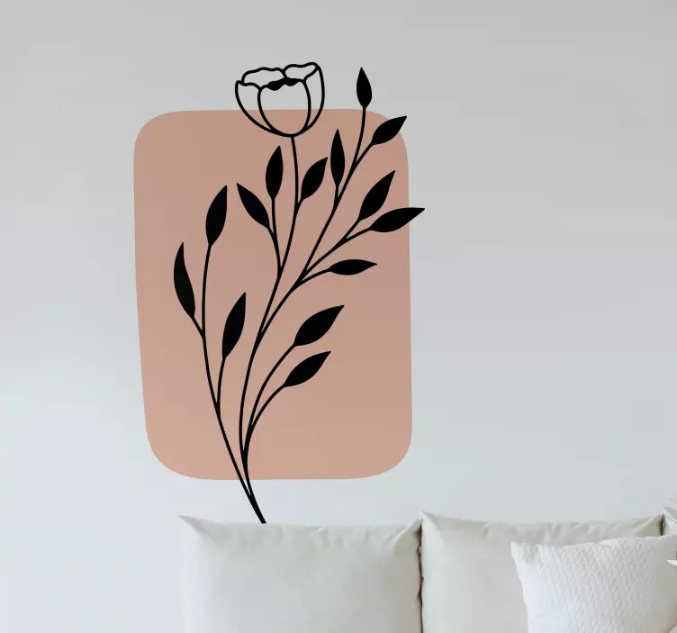 Wall sticker stylish floral decoration - TenStickers