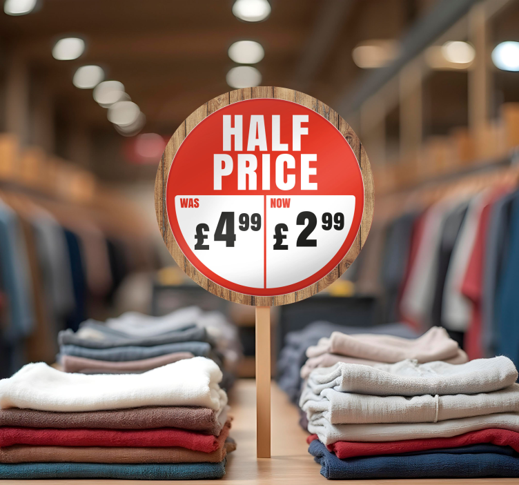 Was and Now Price sales sticker - TenStickers