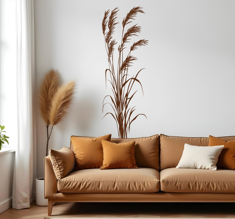 waving reeds plant wall sticker - TenStickers