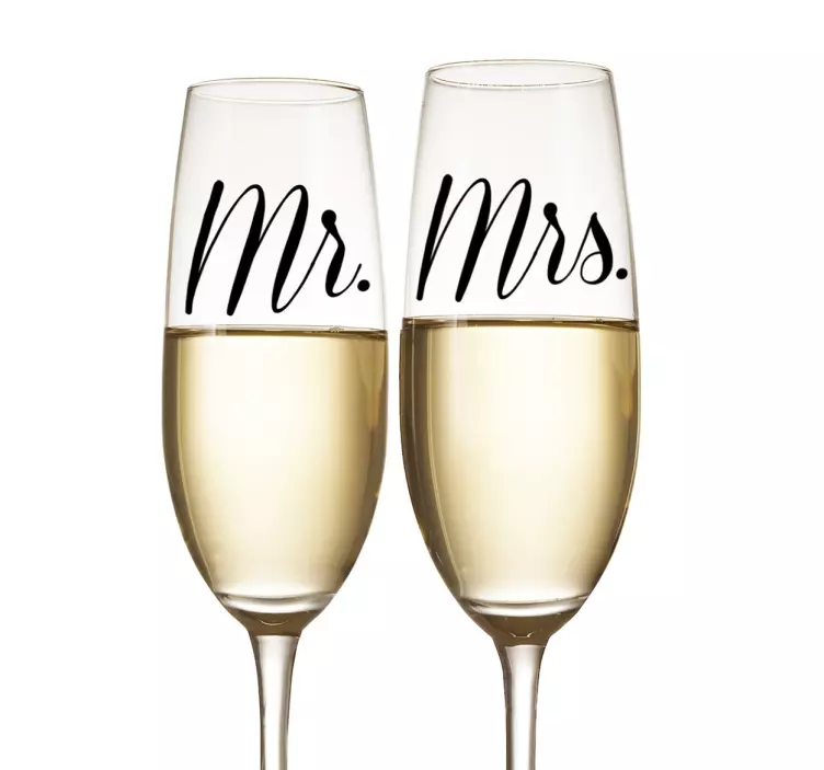 Wedding Glass Decorative Stickers - TenStickers