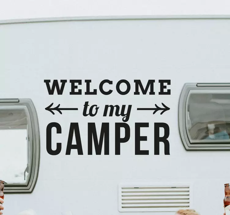Welcome to my camper caravan sticker - TenStickers