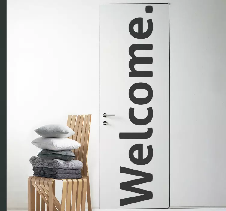Welcome word door sticker - TenStickers