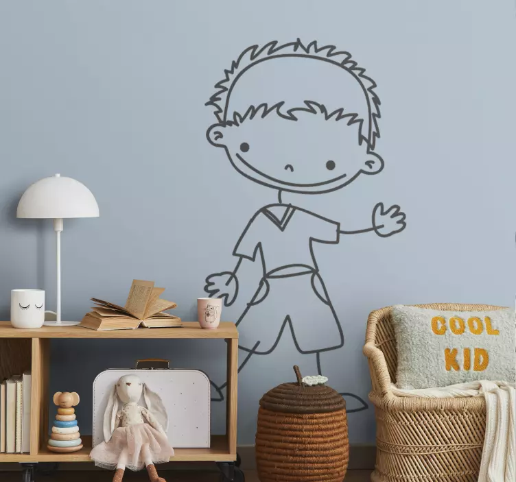 Whimsical Kid Artwork wall sticker for kids - TenStickers