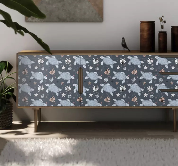 Whimsical Turtle Motif farm animal sticker - TenStickers