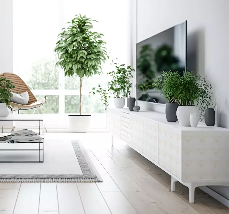  White Art Deco furniture sticker - TenStickers