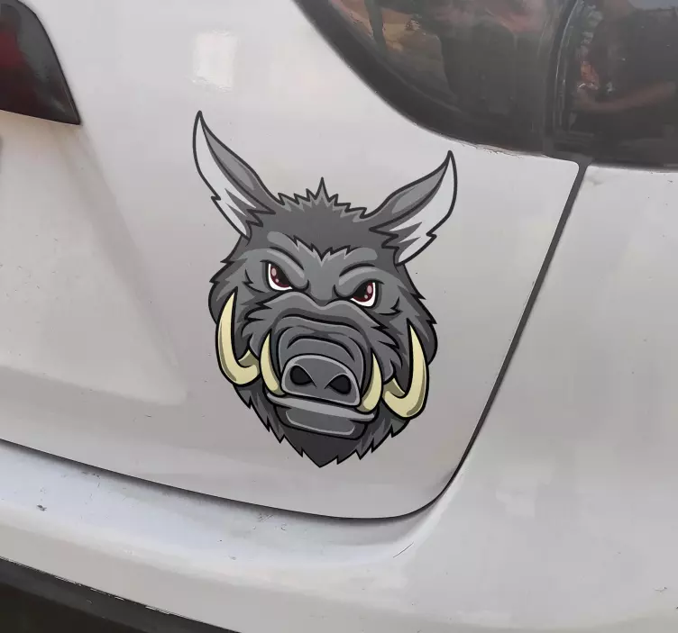 Wild Boar Face Wall Sticker - TenStickers