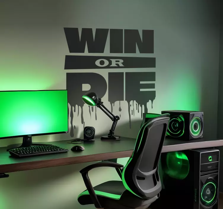 Win or die video game sticker - TenStickers