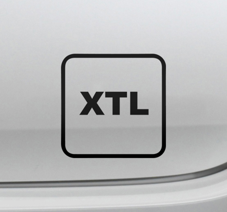 XTL MONOCOLORTEXT car sticker - TenStickers