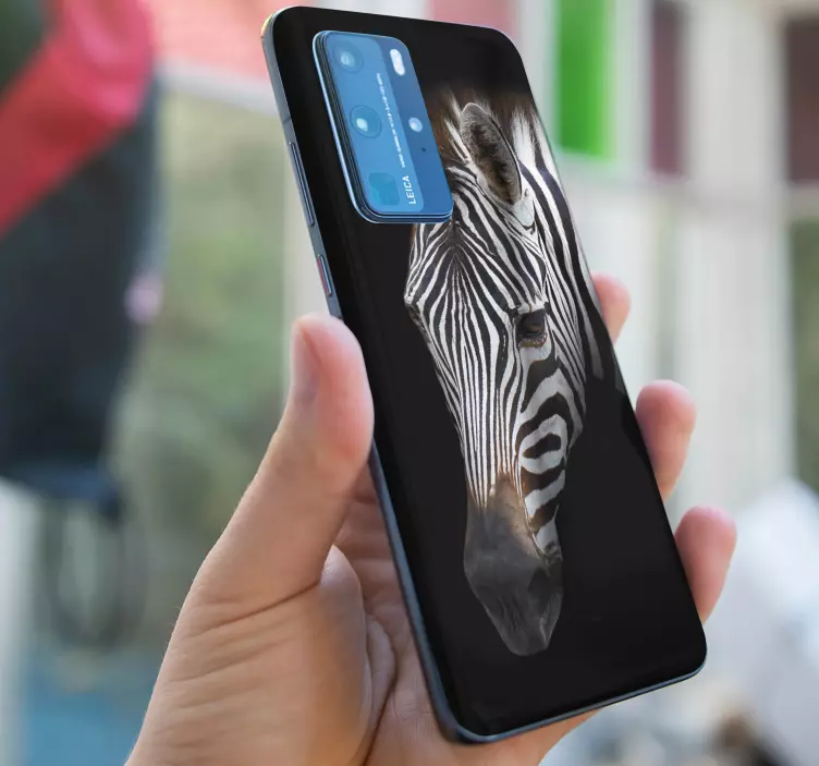 Zebra Face Art huawei sticker - TenStickers