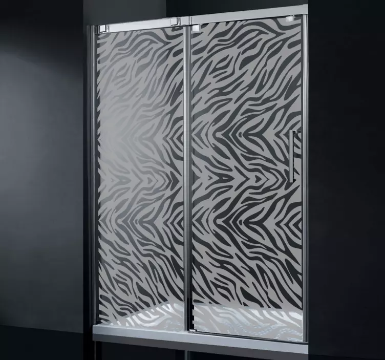 Zebra Shower Sticker - TenStickers