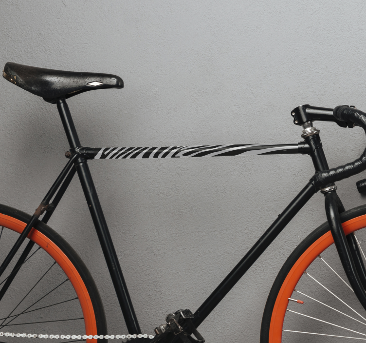 Zebra skin imitation Bike Sticker - TenStickers