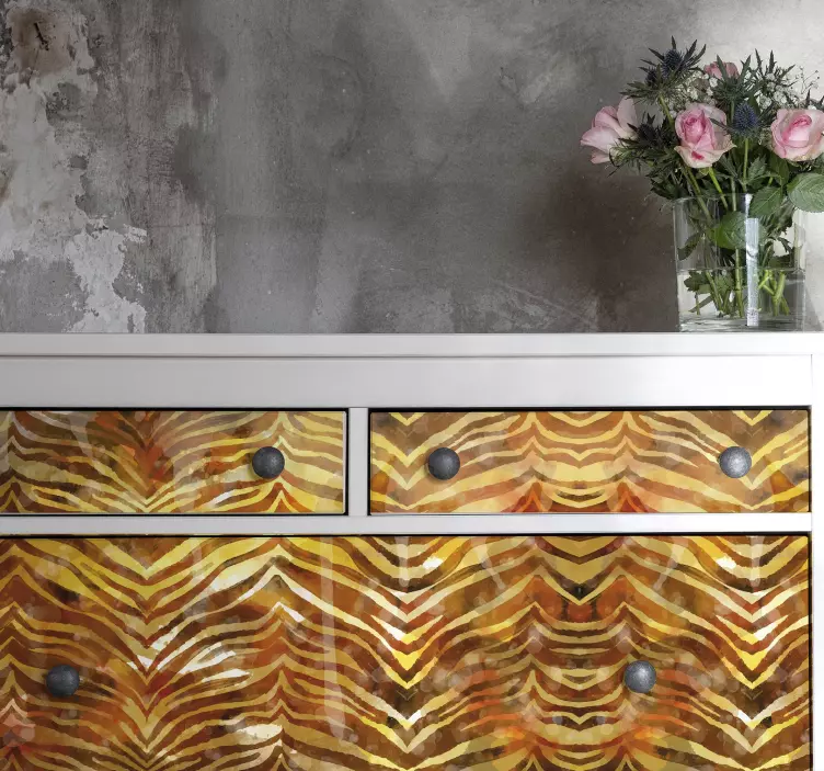 Zebra watercolor texture furniture sticker - TenStickers