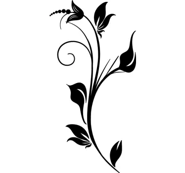 Monocolour Flower Wall Sticker - TenStickers