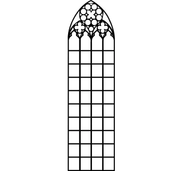 Gothic stained glass ornamental Abstract Wall Sticker - TenStickers