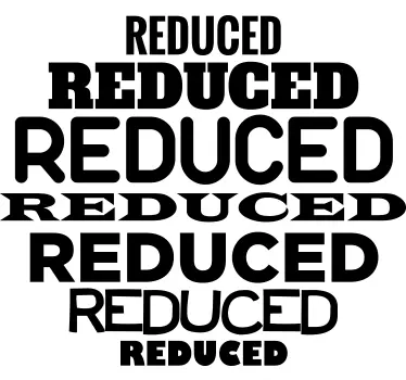 Reduced Sale Sticker - TenStickers