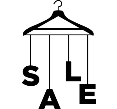 Hanger Sale Sticker - TenStickers