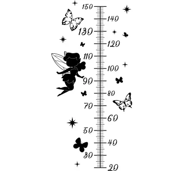 Magical fairy height chart sticker - TenStickers
