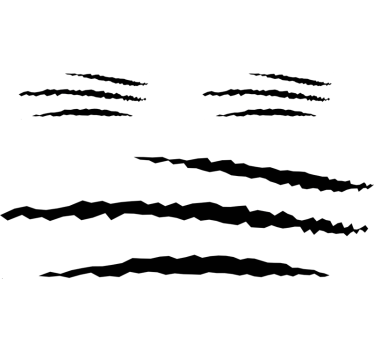 Animal scratches car sticker set - TenStickers