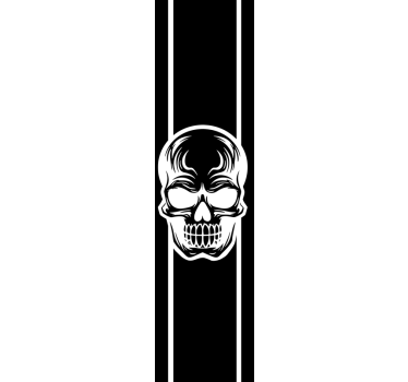 Racing stripe with skull car sticker - TenStickers